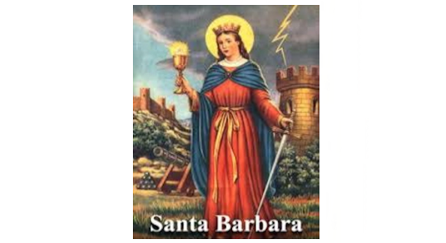Lunedì 4 dicembre 2023 - Festa di Santa Barbara