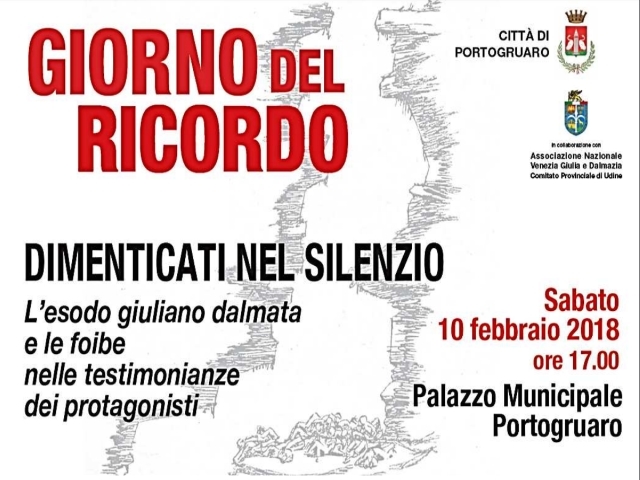Giorno del Ricordo – 10 febbraio 2018